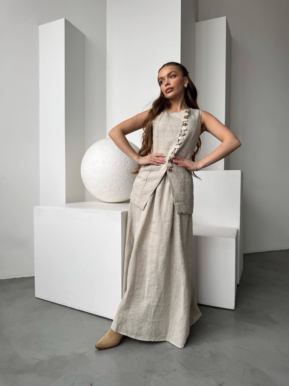 брюки изо льна,льняные брюки,льняной костюм женский,льняной брючный костюм,костюм льняной со штанами