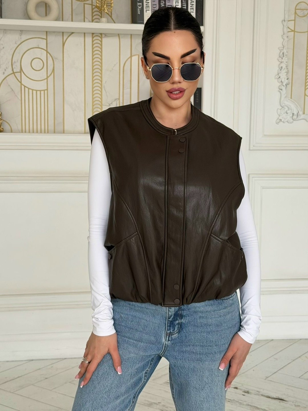 жилетка женская,жилетка экокожа короткая,жилет женский,жилет,жилетка короткая