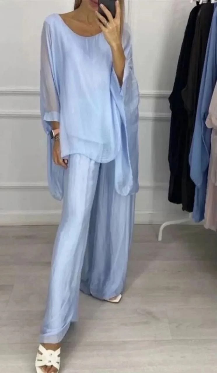 шелковый костюм,костюм вечерний праздничный annaart line 356563794,костюм шелковый с брюками,костюм праздничный вечерний annaart line 430386640