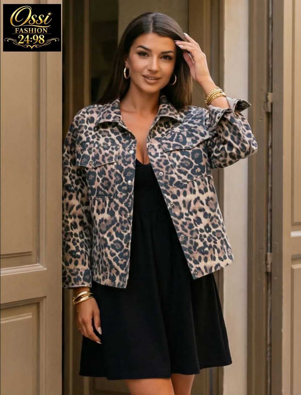 женская джинсовая куртка с леопардовым принтом,джинсовая куртка с леопардовым принтом,леопардовая куртка,куртка модная,леопардовая джинсовка