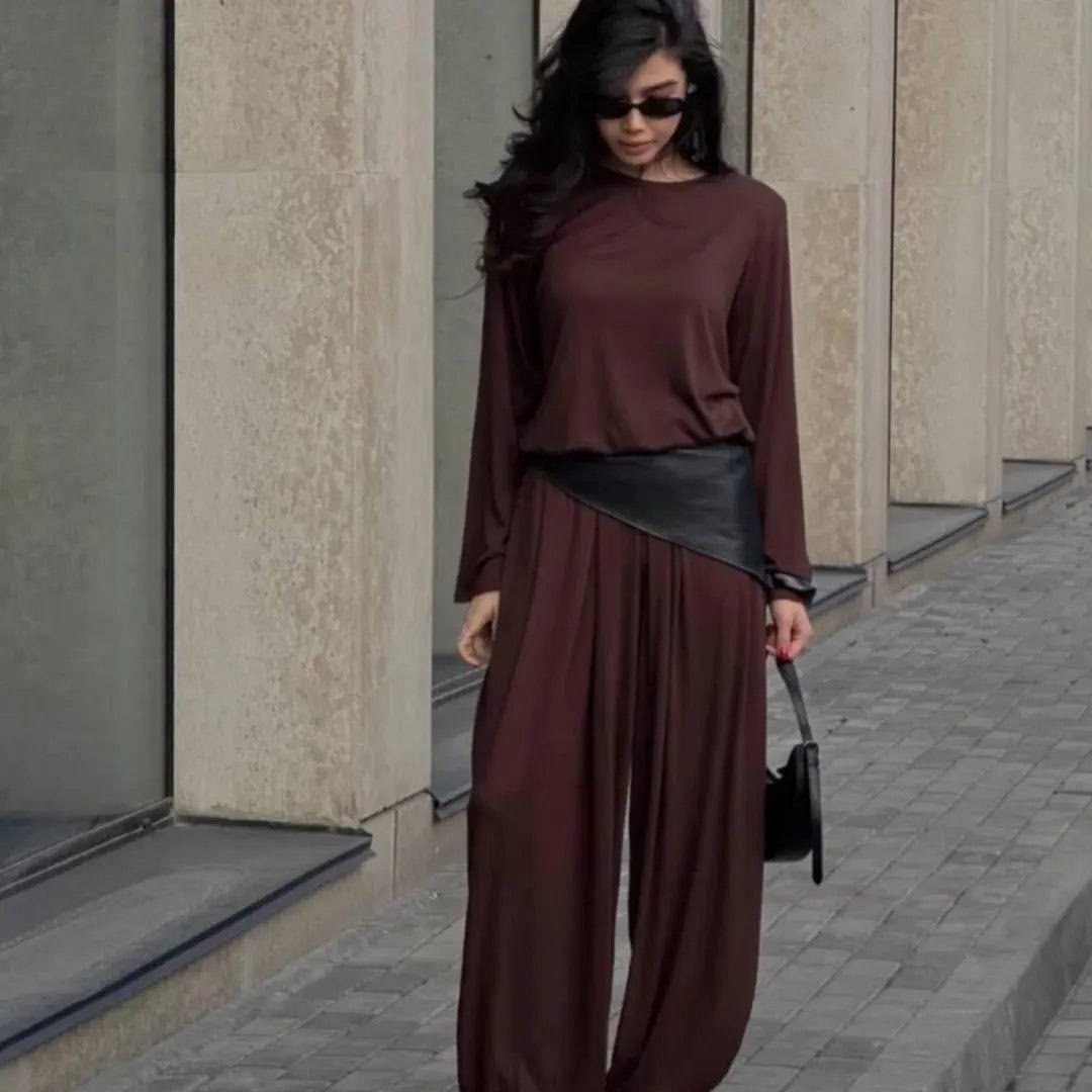 костюм комплекты,костюм с широкими брюками,костюм