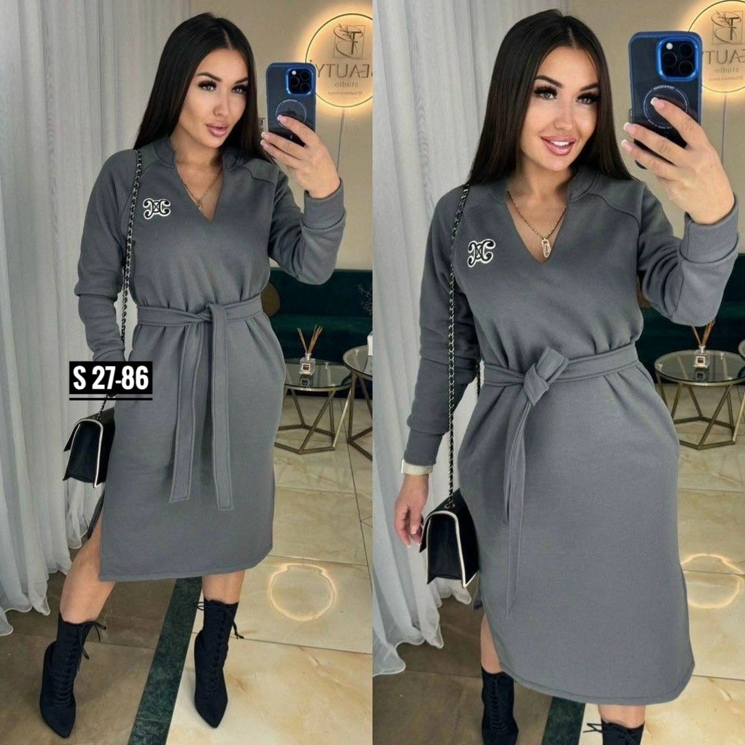 платье теплое,женская платье,платье на флисе,платье комплект,стильное платье
