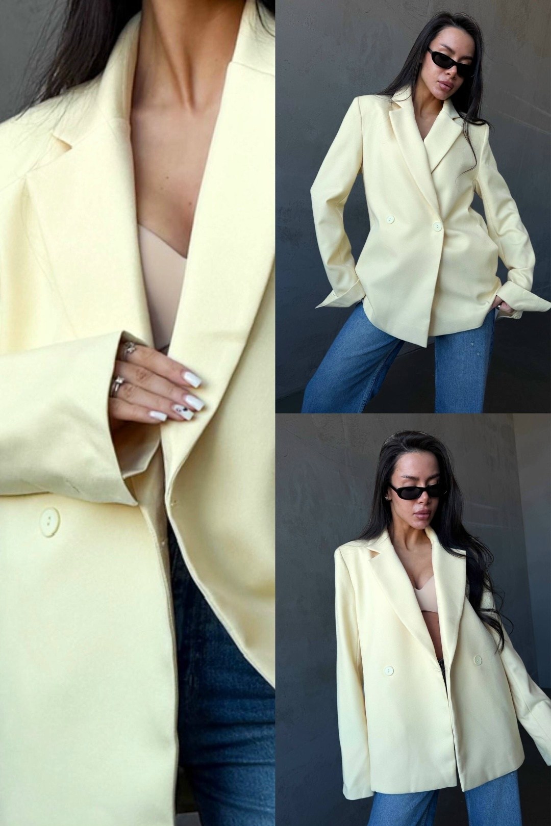 костюм деловой брючный с оверсайз пиджаком m.kosy 170145348,пиджак оверсайз жакет,костюм деловой брючный с оверсайз пиджаком m.kosy,пиджак классический удлиненный оверсайз,женский пиджак