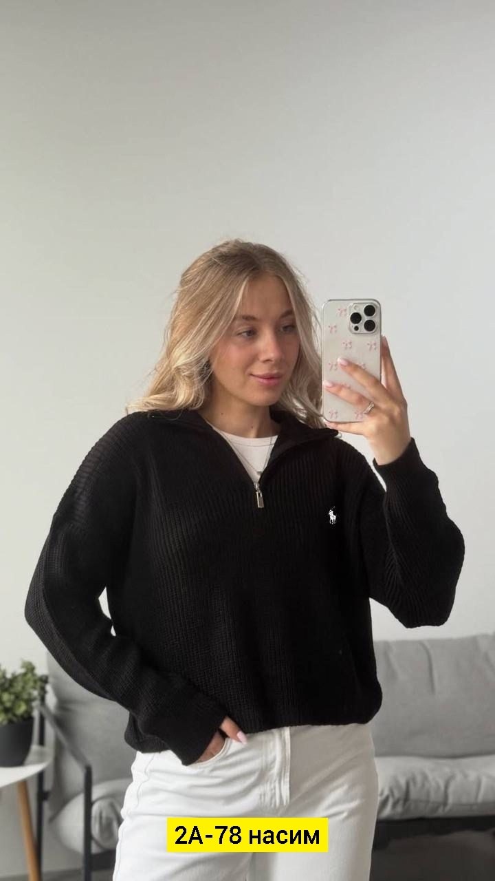 женский свитер,свитер,стильная кофта,свитер с горлом на молнии оверсайз kk fashion,свитер кашемир