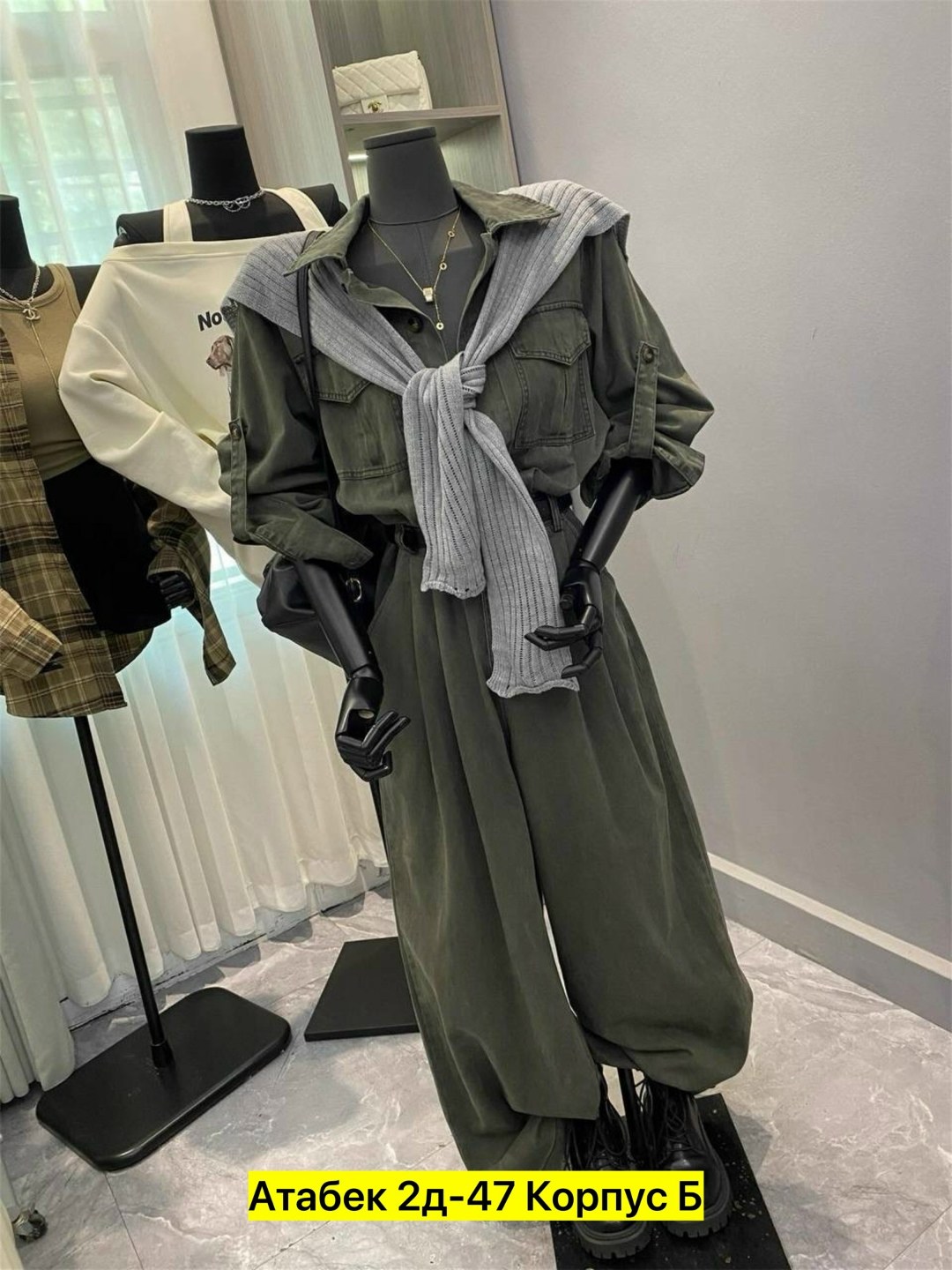 комбинезон davydoff 8014 хаки,женский комбинезон davydoff 8014 хаки,комбинезон брючный летний с коротким рукавом g&lo,брючный комбинезон,комбинезон женский