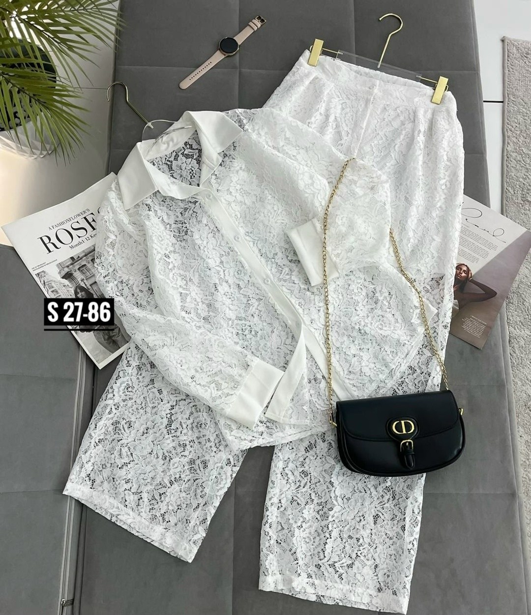 костюм двойка гипюр,женский костюм двойка гипюр,гипюровый костюм,костюм кружевной брючный с поясом гипюр emberens,брючный костюм