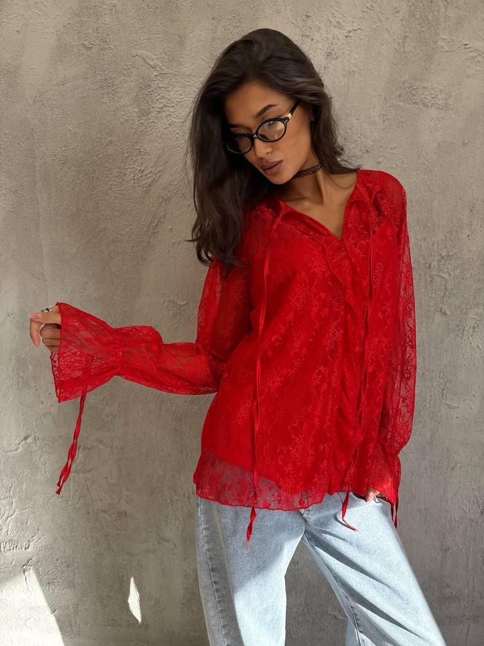 женская блузка,кружевная блузка,блуза,красная блузка с кружевом,красная блузка