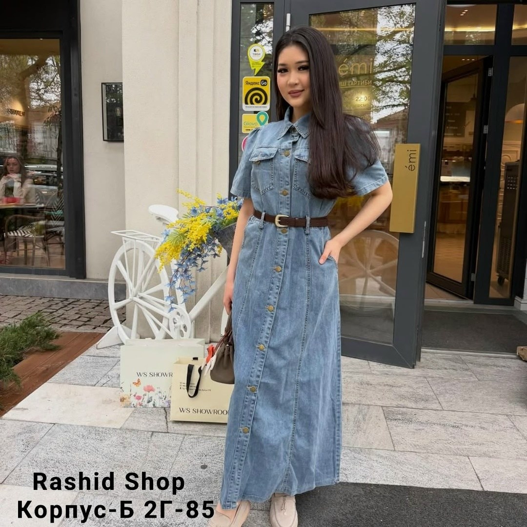 джинсовое платье,женское джинсовое платье,платье рубашка джинсовое длинное офисное макси в пол aisha collection,джинсовое платье миди,платье джинс