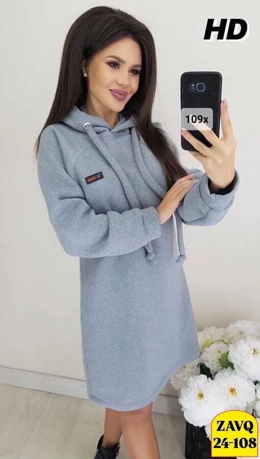 платье из флиса женское,платье флис,платье толстовка женское,платье теплое с капюшоном,платье с капюшоном