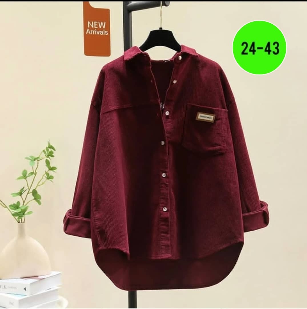 женская вельветовая рубашка с длинным рукавом,вельветовая рубашка свободного кроя,вельветовая женская рубашка,рубашка женская повседневная,вельветовая рубашка