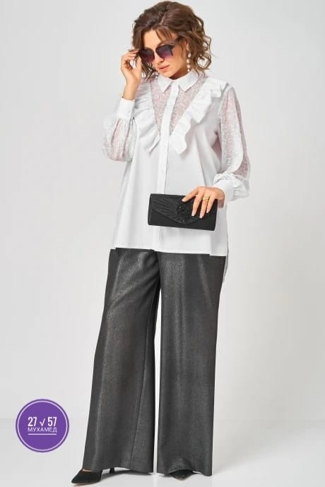 блузка белая,белая блуза,блуза eva grant,нарядная блуза,блуза женская