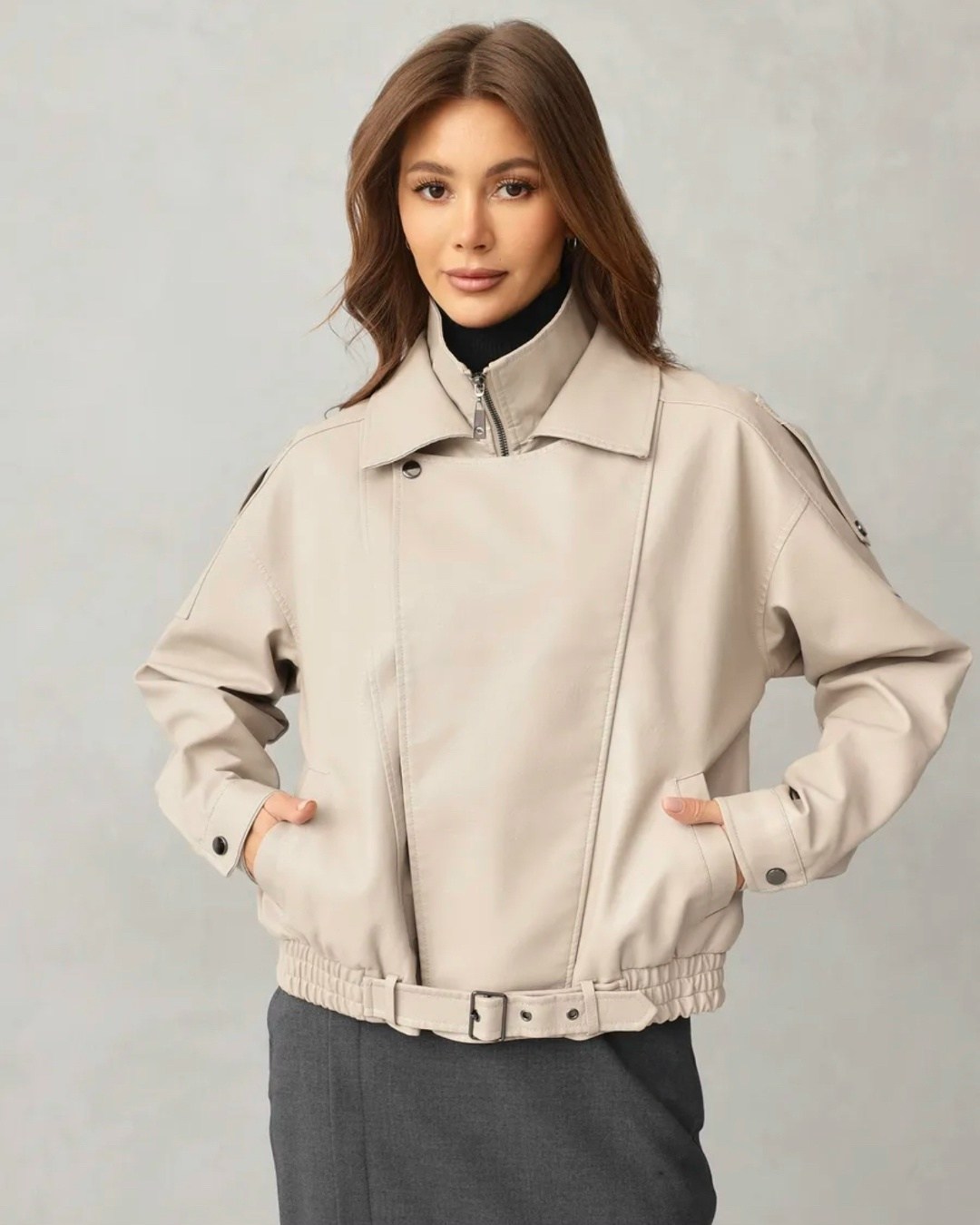 косуха кожаная куртка оверсайз queen sophie,косуха куртка кожаная оверсайз m.story,косуха куртка кожаная оверсайз m.story цвет бежевый,косуха женская куртка кожаная оверсайз,куртка косуха