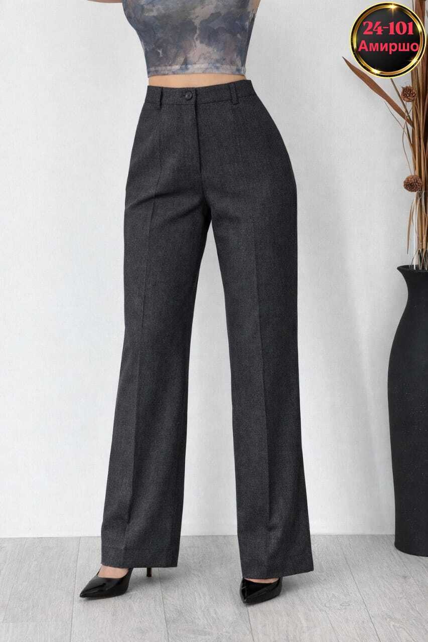 брюки классические,брюки палаццо kiazo размер 42 серый,брюки широкие,женские брюки,модные брюки