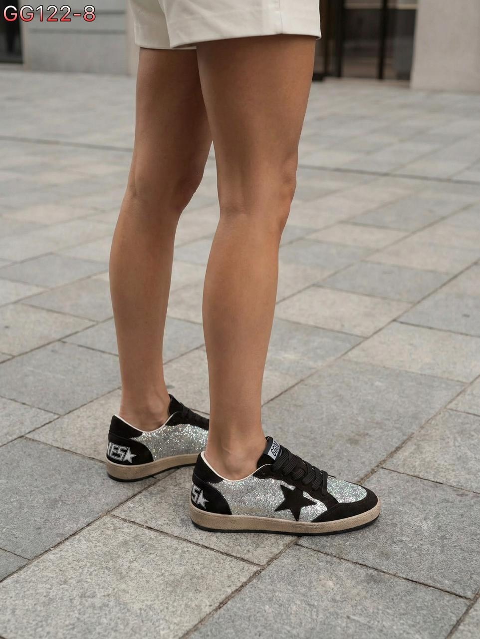 ,кеды golden goose,голден гус кеды,кроссовки golden goose,кеды super-star с блестками golden goose черный