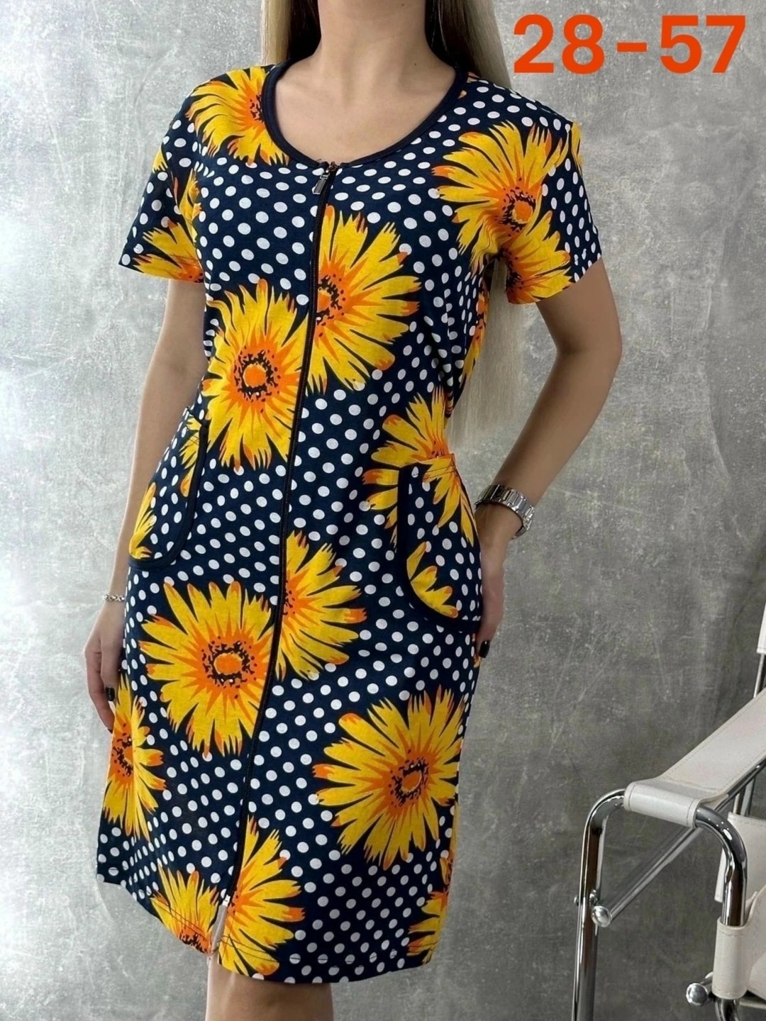 халат modellini,халат женский,халат домашний летний на молнии,халат домашний,халат домашний хлопок