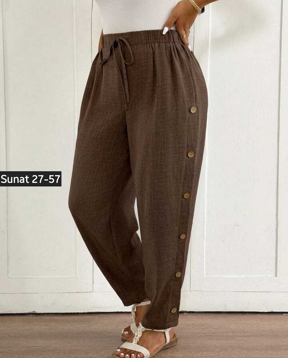 брюки модные,широкие брюки,брюки на пуговицах,брюки хлопковые,повседневные брюки