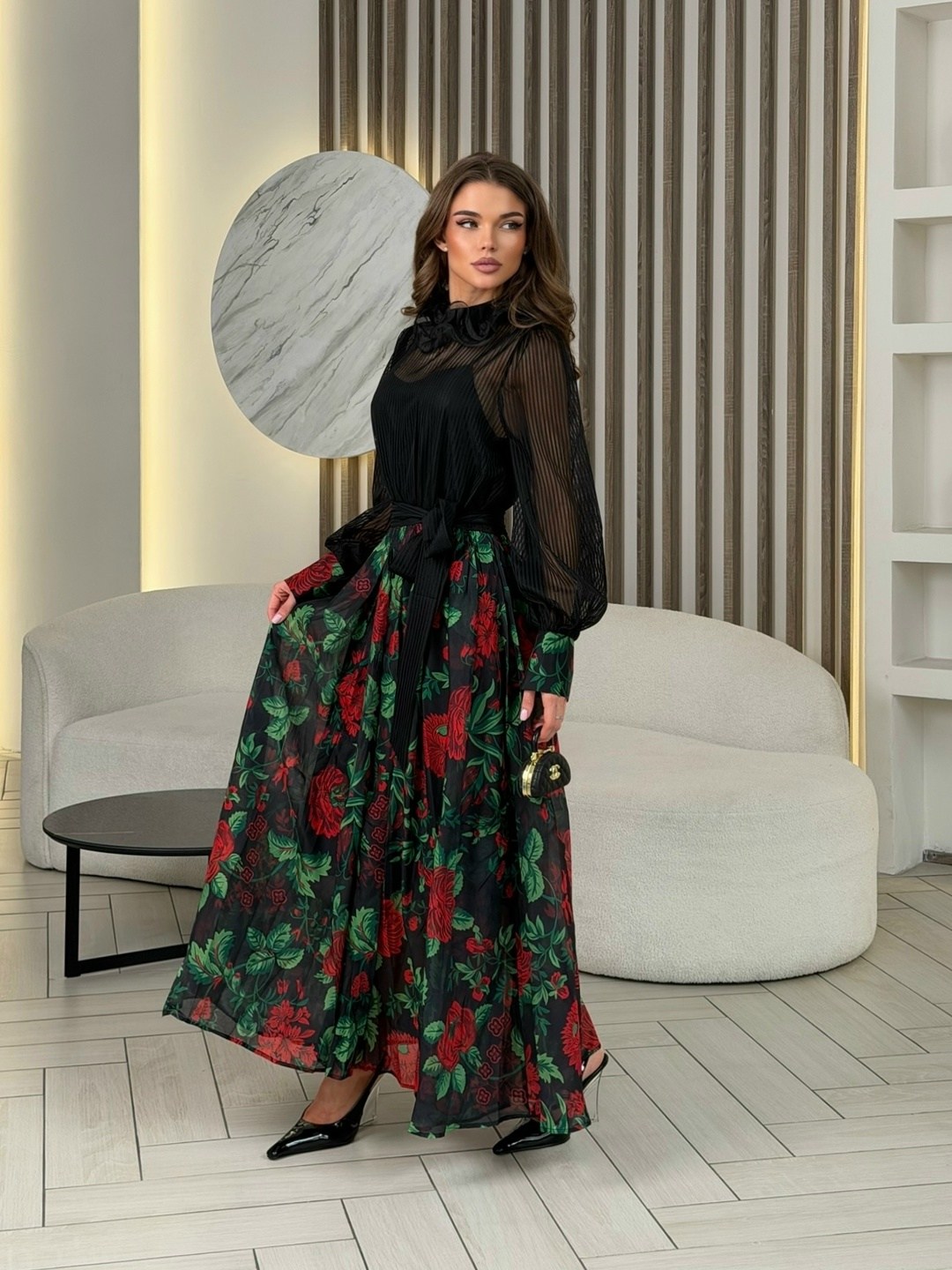 юбка плиссе,плиссированная юбка,юбка плиссе образы,платье,шифоновое платье