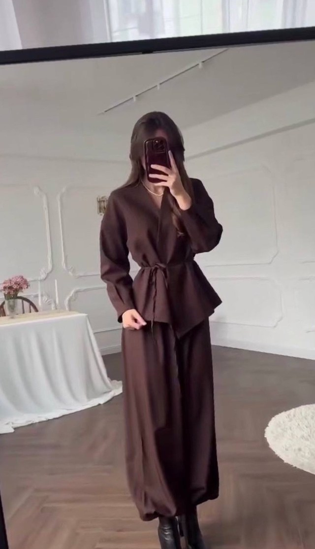 женский костюм,костюм брючный,комплект кардиган,кимоно костюм,кардиган с поясом