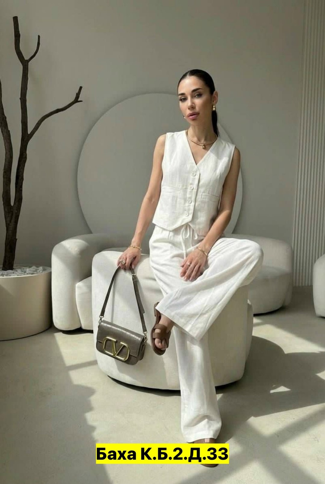 костюм льняной брючный с жилетом much love,брючный костюм из льна,костюм льняной брючный,костюм льняной брючный с жилетом much love 232492298,льняной костюм женский брючный с жилеткой