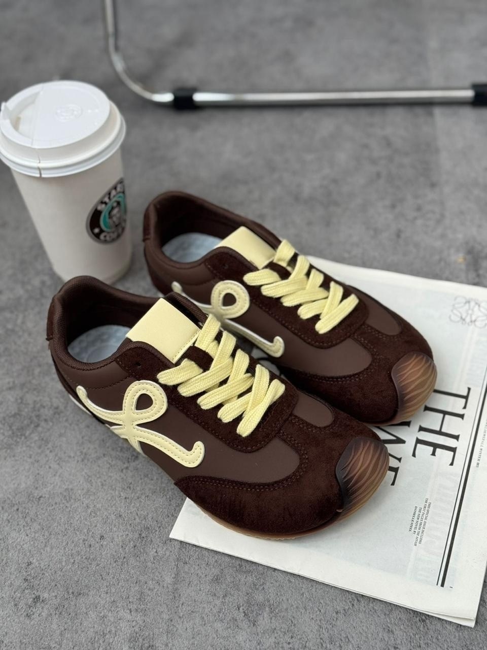 кроссовки женскиe,кроссовки loewe,,комбинированные кроссовки,кроссовки для женщин