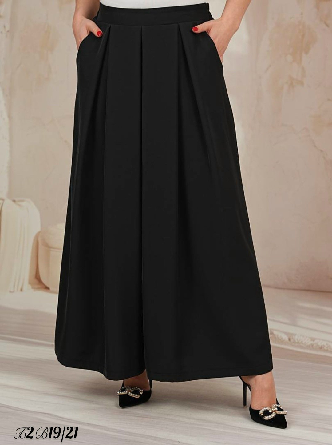 женские широкие брюки,брюки-юбка женские,брюки с широкими штанинами,юбка-брюки женская арт. 1446729,брюки женский палаццо черный