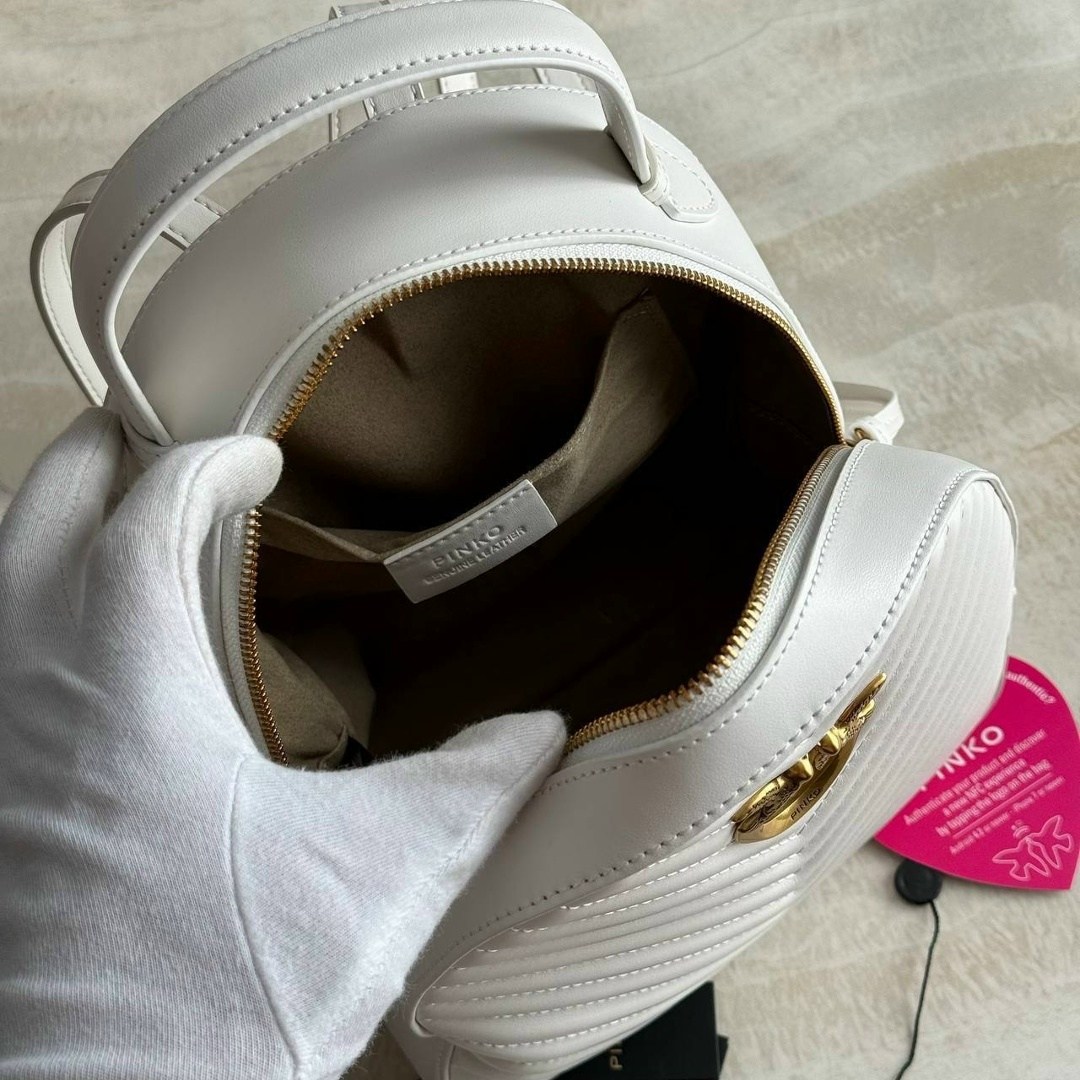 рюкзак pinko,рюкзак женский pinko,рюкзак женский премиум,рюкзак женский кожаный pinko,рюкзак pinko белый