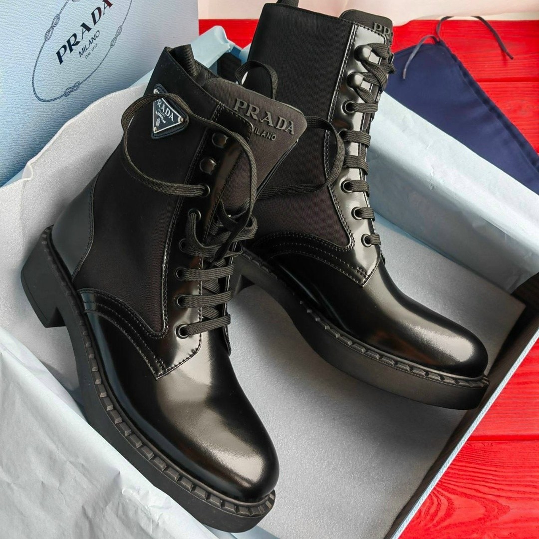 прада ботинки,,ботинки prada,кожаные ботинки prada, прада