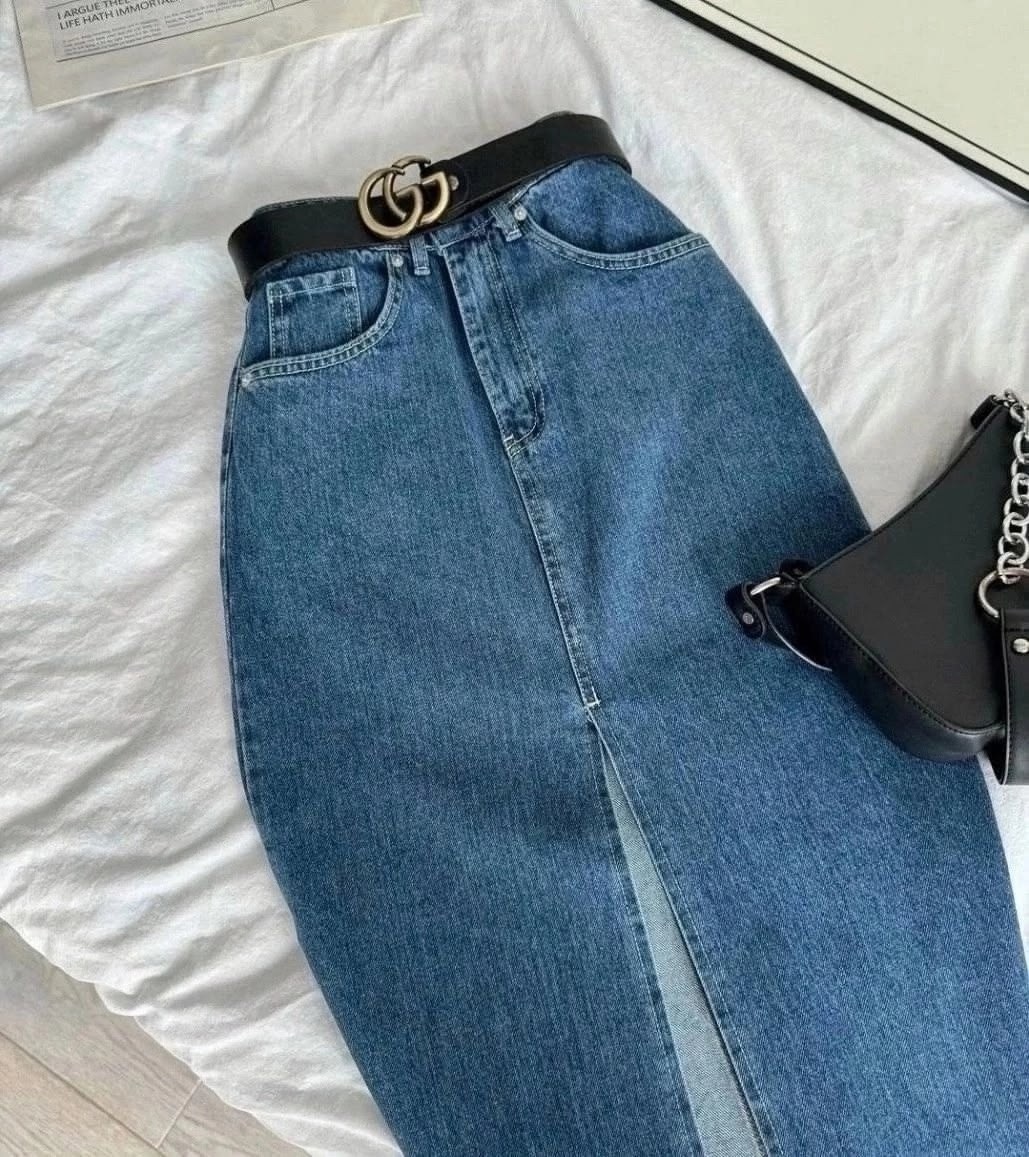 джинсовая юбка миди с разрезом,юбка джинсовая,юбка джинс,джинсовая юбка миди,юбка джинсовая женская