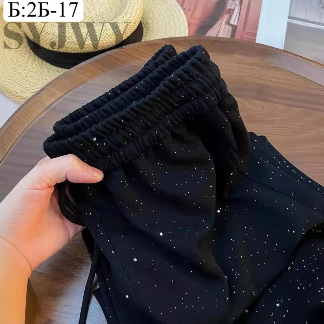 блестящие брюки из полиэстера,женские широкие брюки starry sky ice silk с высокой талией,женские блестящие повседневные брюки starry sky с высокой талией,женские черные спортивные штаны из полиэстера,