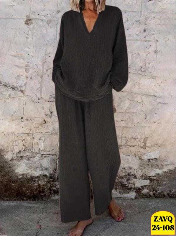 модный однотонный костюм zanzea с длинным рукавом,брючный костюм повседневный,женский модный однотонный костюм zanzea,брючные костюмы для женщин,трикотажные костюмы