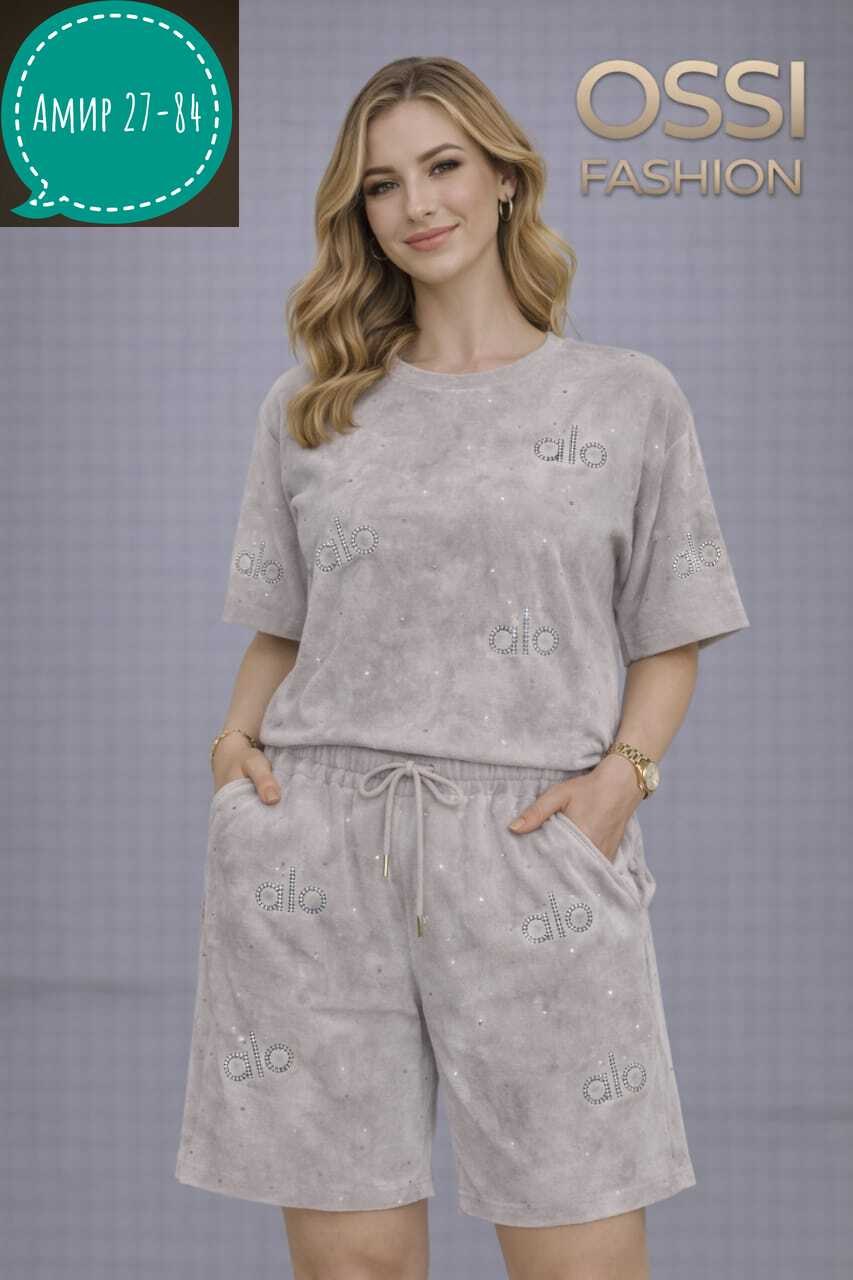 велюровый комплект,костюм женский,костюм с шортам,костюм домашний женский,пижама комплект