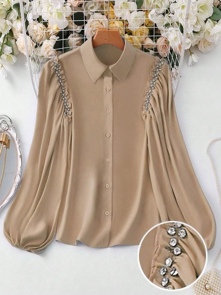 блузка с воротником,блузка стильная,женская блуза,блузка с оборками,рубашка блузка