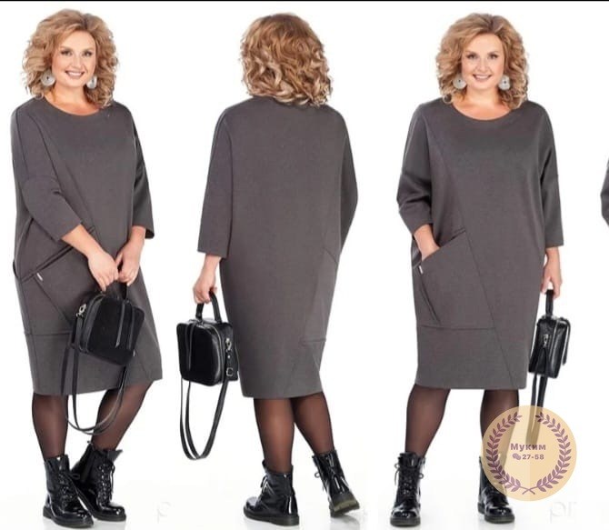 платье трикотажная,платье 👗,теплое платье больших размеров,женская платье,платье прямое