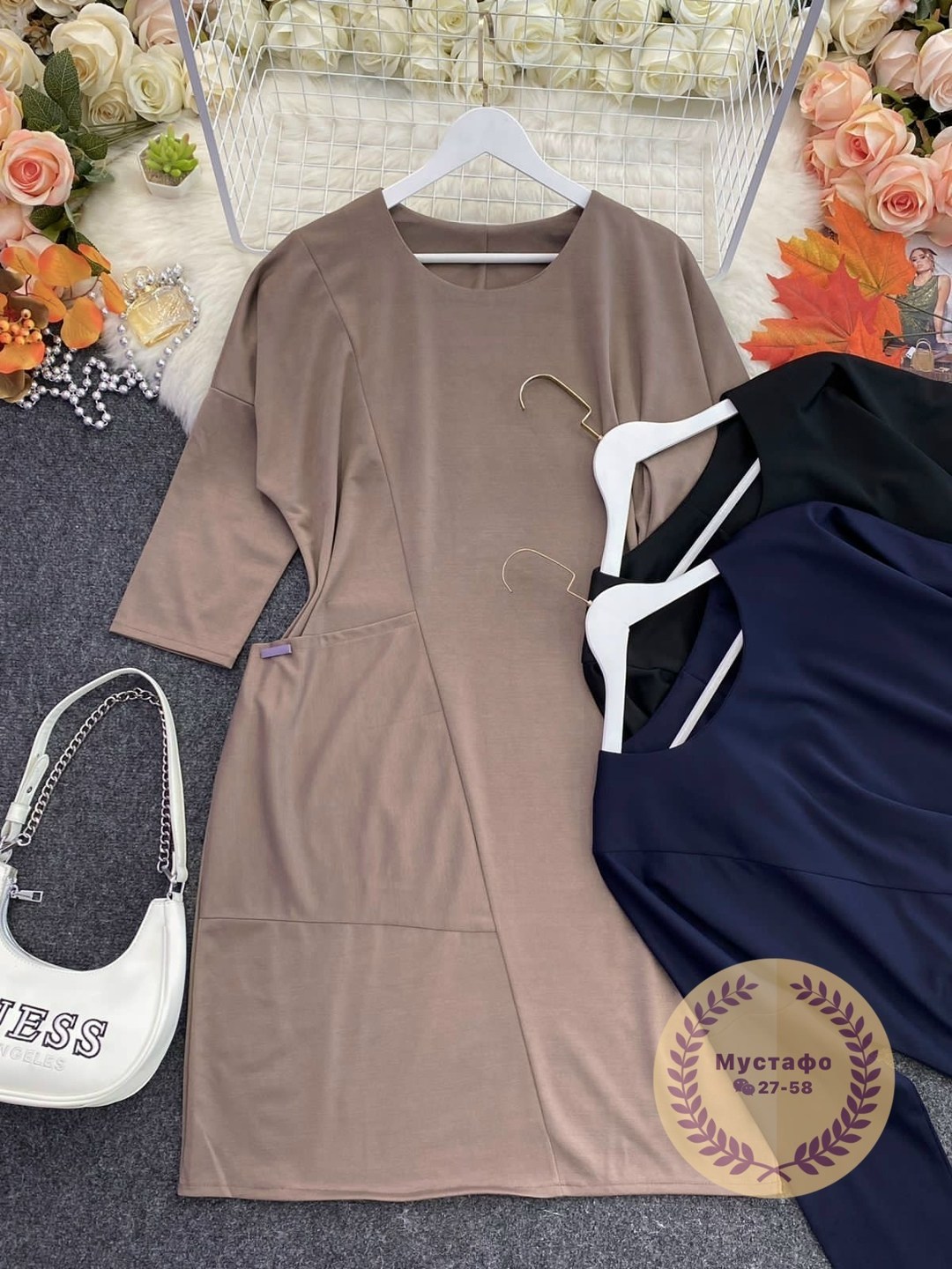 платье трикотажная,платье 👗,женская платье,теплое платье больших размеров,платье прямое