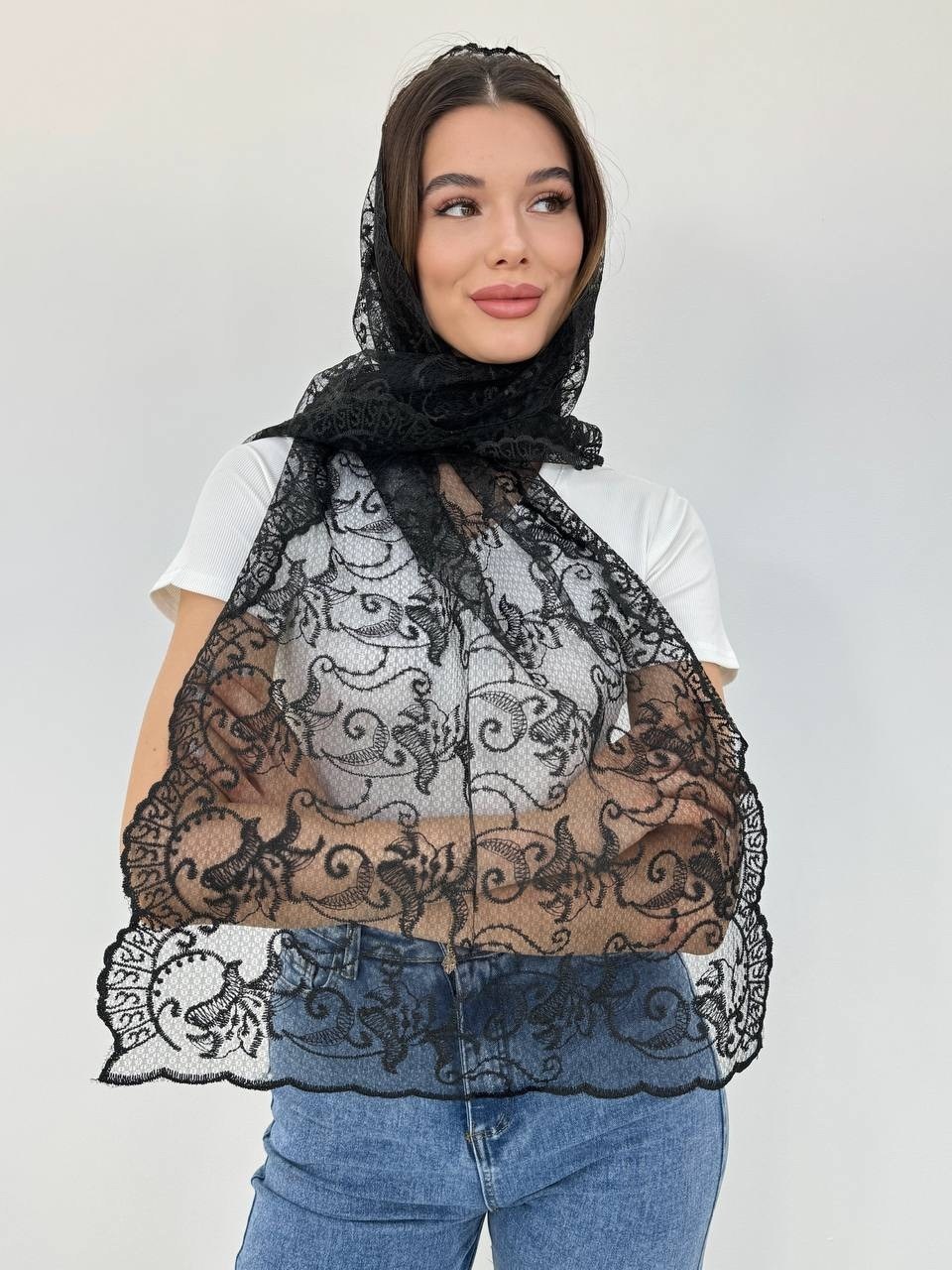 платок палантин для храма в церковь шарф косынка,платок палантин,палантин женские,палантин,платки женские