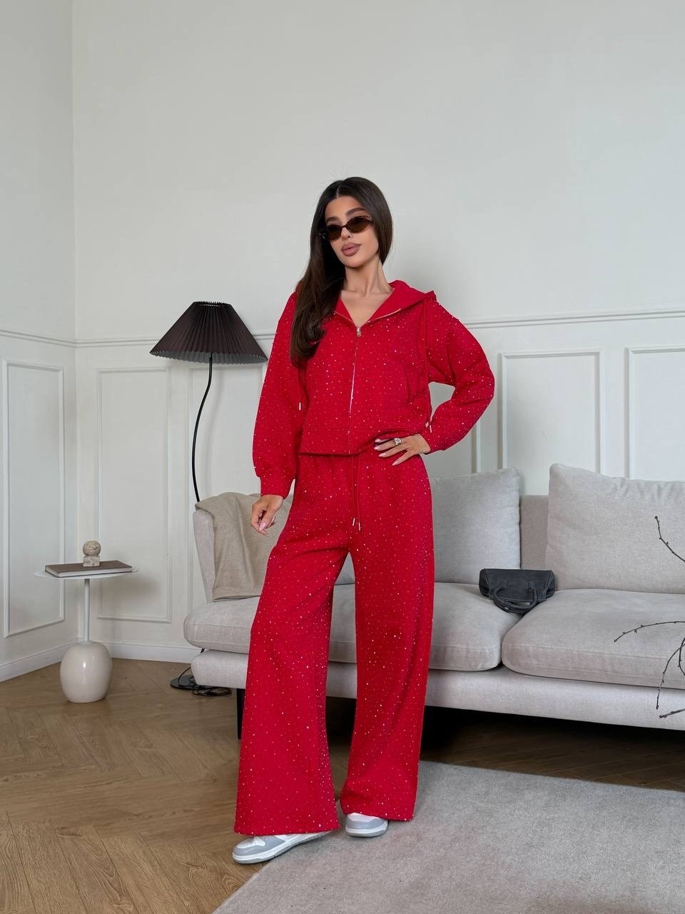 костюм dilanavip 2065 красный,стильный костюм,брючный костюм,женский костюм,спортивный костюм dilana vip 2065 красный