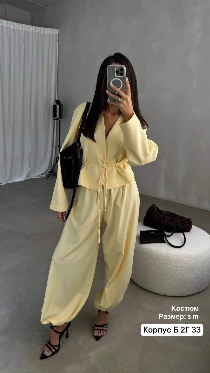 костюмы женские,костюм желтый,костюм,женский костюм желтый,оверсайз костюм