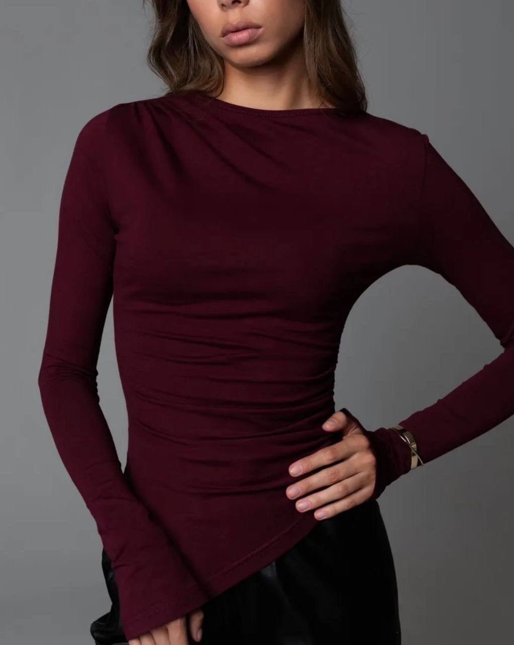 лонгслив женский,лонгслив,женская кофта,лонгслив с длинным рукавом базовый облегающий tooskin,лонгслив с длинным рукавом