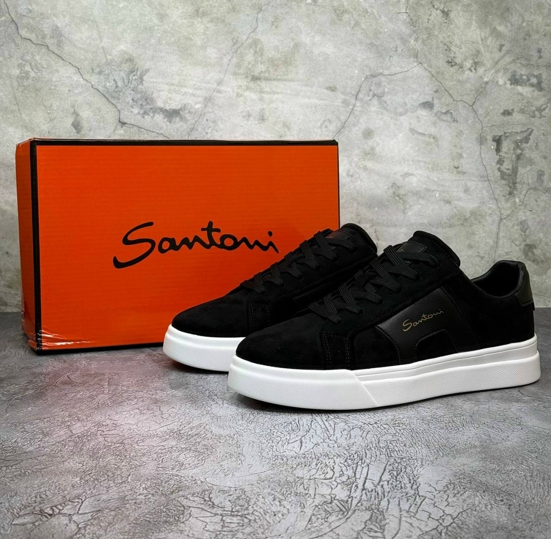 мужские кеды santoni,кеды мужские кожаные santoni черные premium,мужские кеды,,замшевые кроссовки мужские