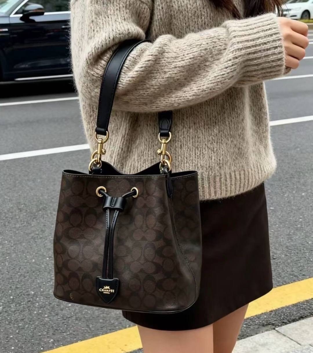 женская сумка coach,coach сумка ведро,сумка coach,сумка,сумка женская черная