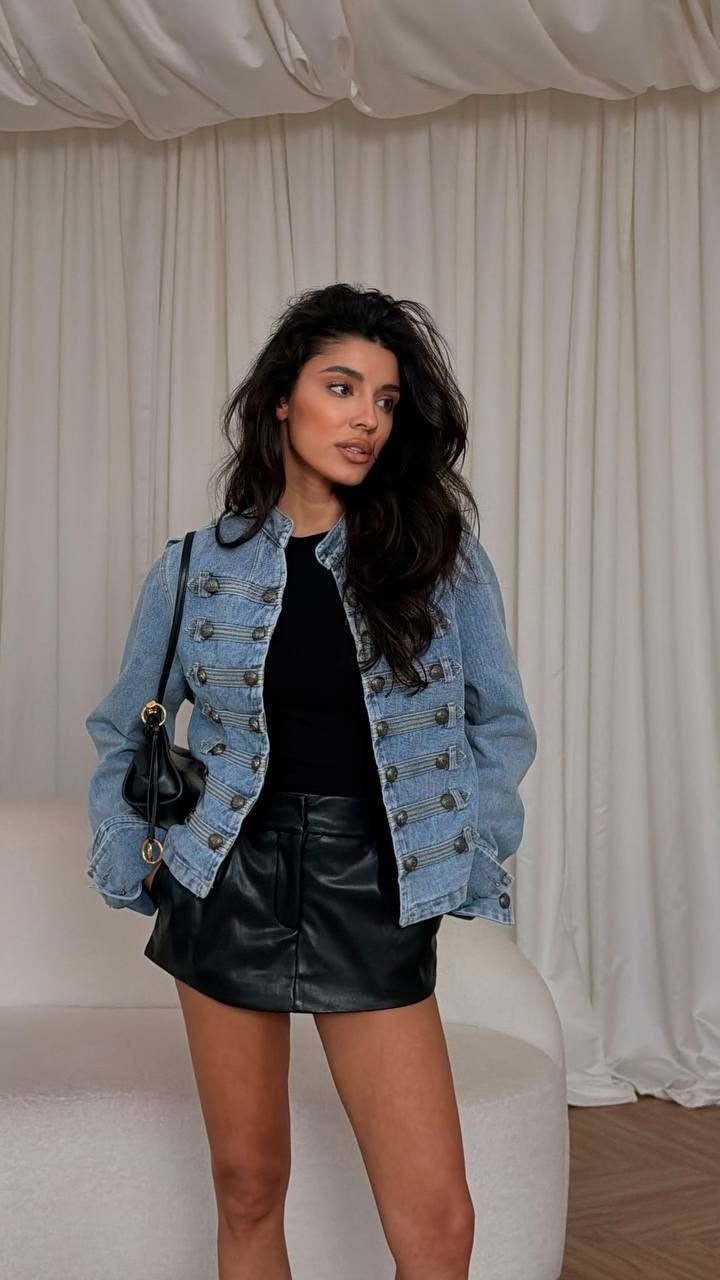 джинсовая куртка в стиле милитари,куртка в стиле милитари,куртка в стиле милитари женская,куртка джинсовая укороченная,джинсовая куртка