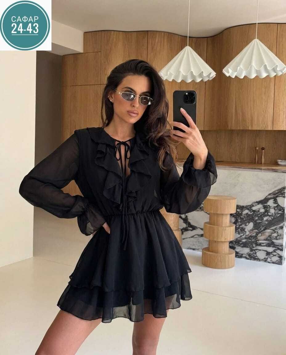 шифоновое платье,платье женской,платье шифон,платье,черное шифоновое платье