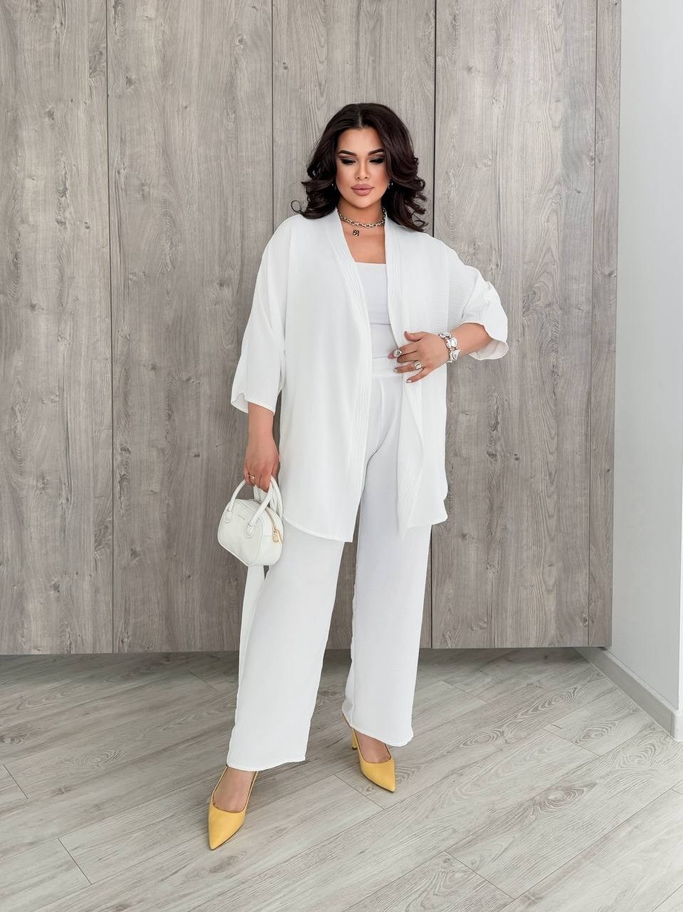 костюм белый,брючный костюм pretty 2122 молочный,женские костюмы,брючный костюм,белый брючный костюм