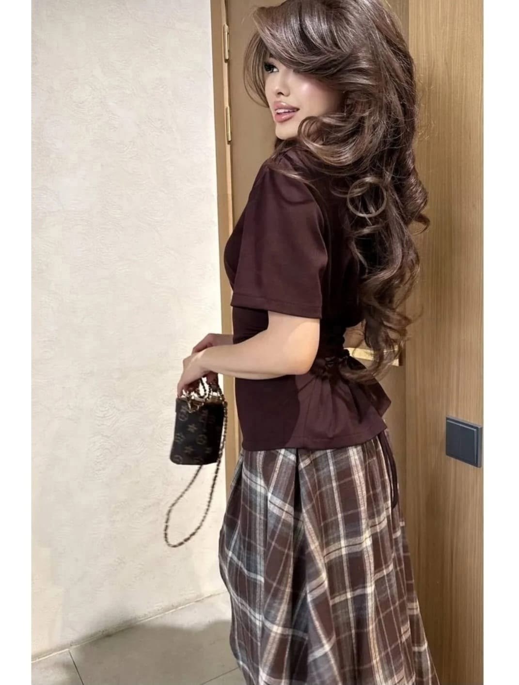 юбка в клетку,длинная прямая юбка в клетку,клетчатая юбка,длинная юбка в клетку,модная юбка