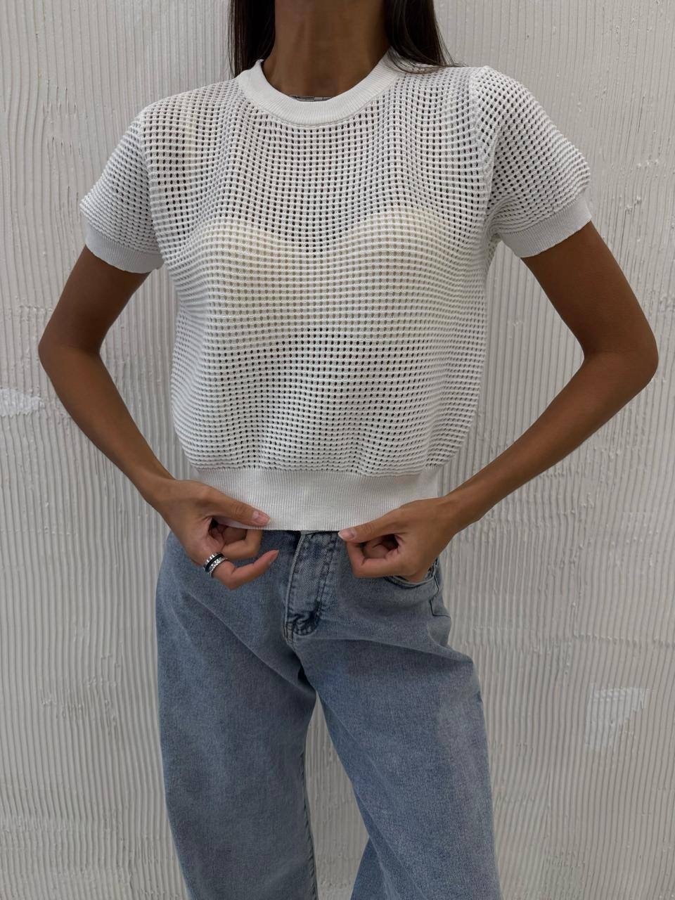 джемпер сетка,вязаные топы,вязаная футболка,джемпер,летний джемпер