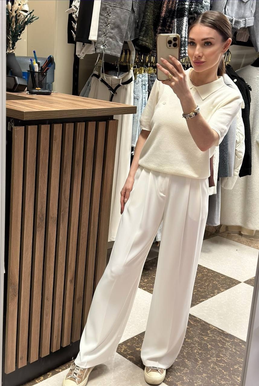 брюки палаццо,женской одежды,белые брюки палаццо,женская кофта