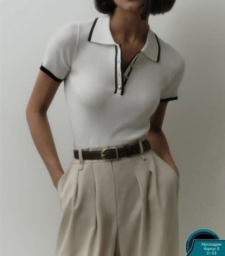 женская трикотажная футболка-поло,элегантная рубашка,трикотажная рубашка,