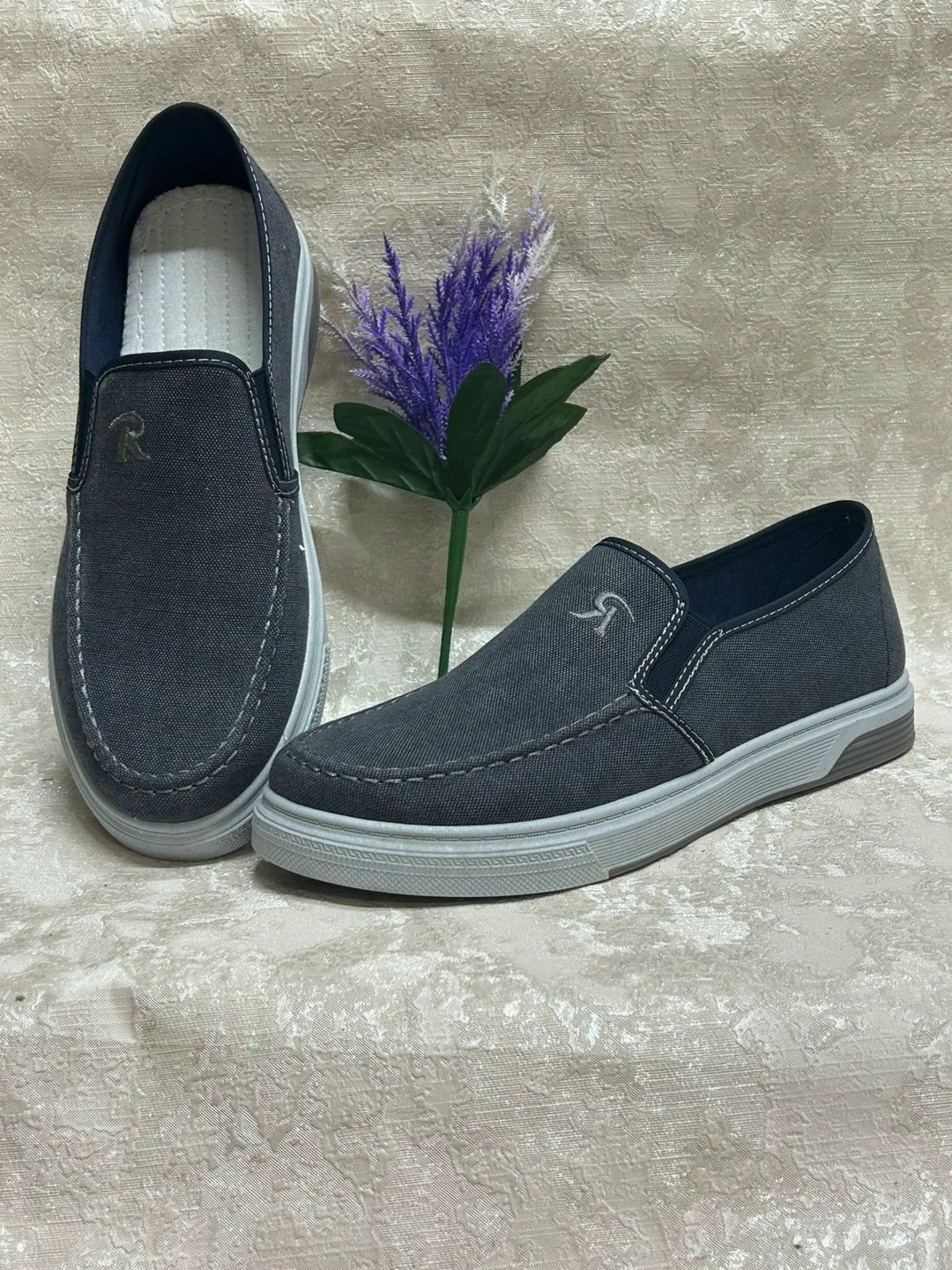 ,слипоны мужские,тканевые мокасины мужские,парусиновая , мужская