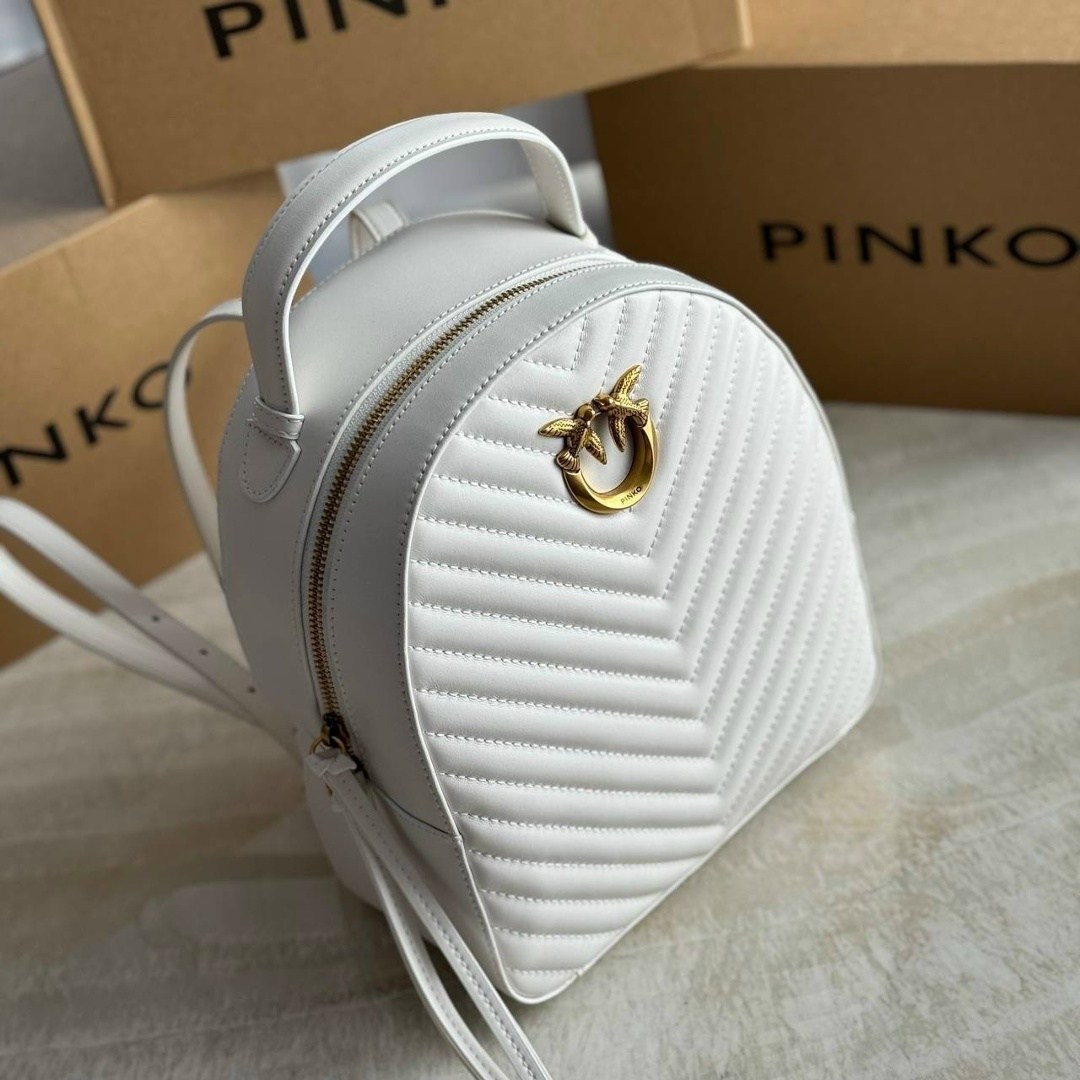 рюкзак pinko,рюкзак женский pinko,рюкзак женский премиум,рюкзак женский кожаный pinko,рюкзак pinko белый