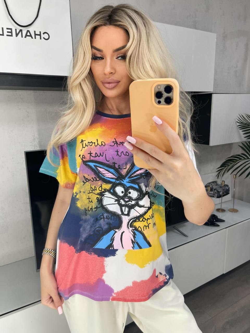 футболка оверсайз с принтом мики маус fashion lux,женская футболка,хлопковая женская футболка,футболка хлопок,футболки женская оверсайз